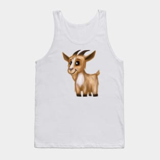 Cute Goat Drawing Tank Top